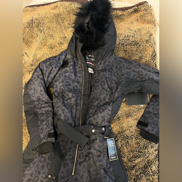 TIPSY ELVES WOMEN'S MIDNIGHT LEOPARD SNOW SUIT - M - Picture 9 of 12